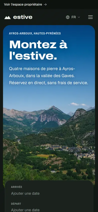 Le concept Estive sur téléphone